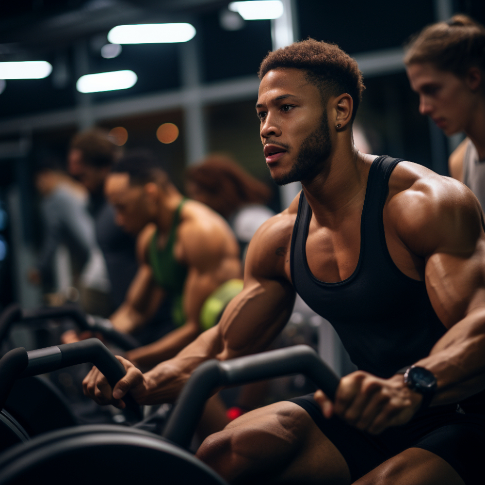 Gentleman in spin cycle class